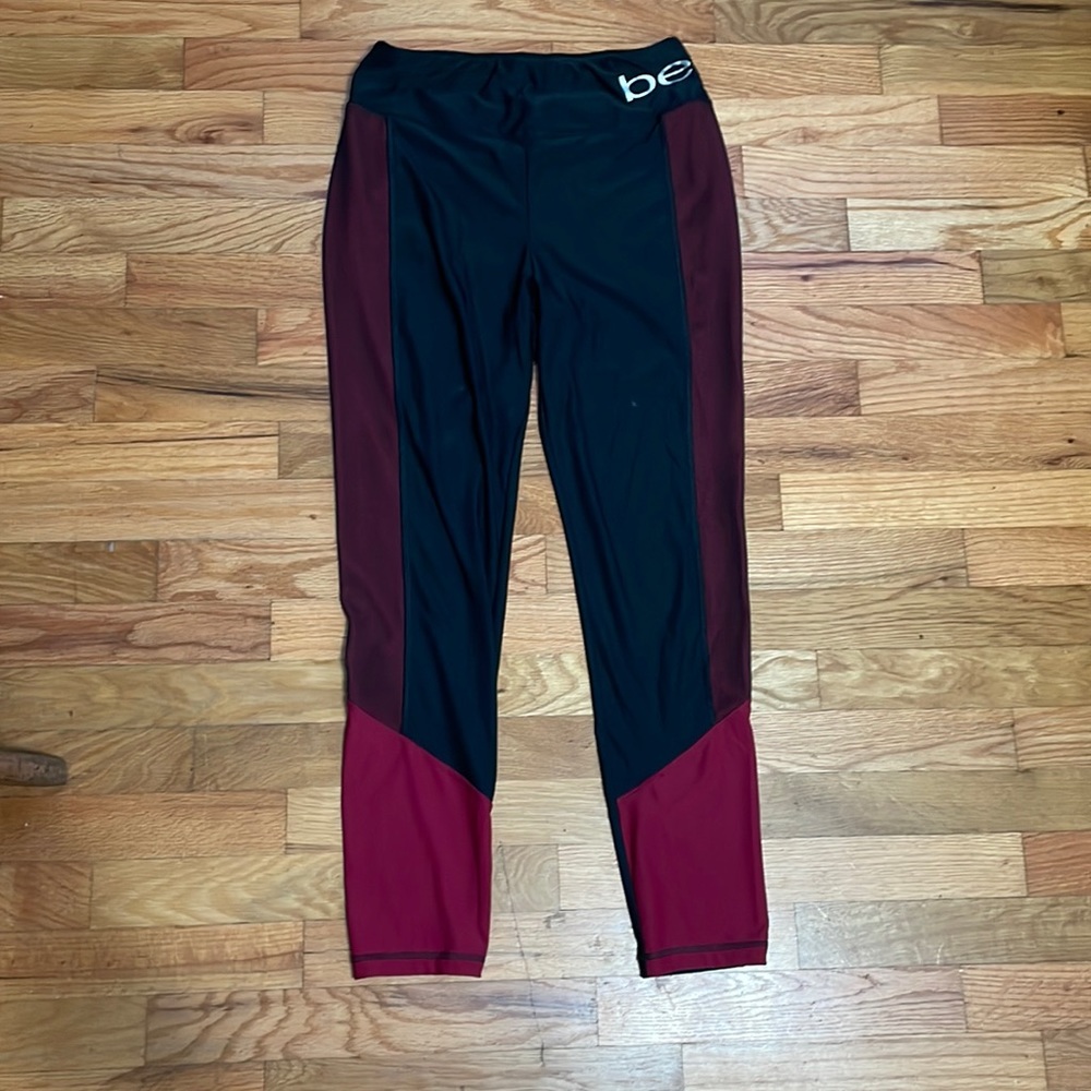 Bebe Sport Red and Black Women’s Large Capri Leggings